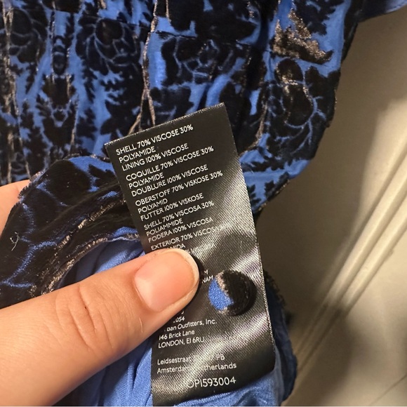 Anthropologie Blue and Black Mini Dress - Picture 4 of 5